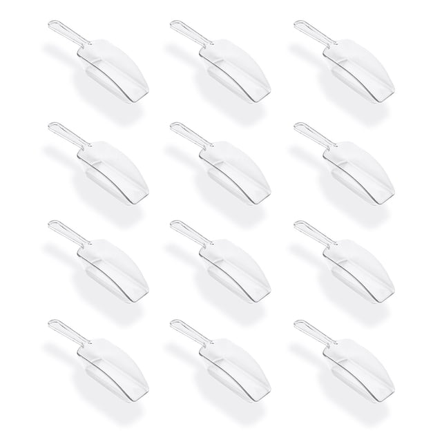 Mini cucharas de cocina de plástico acrílico Super Z Outlet x12