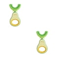 thumbnail image 3 of Seitruly Cepillos de de silicona en forma de U de 2 a 6 años, cepillos de limpieza de extraíbles, suministro de salud para el Amarillo 2piezas, 3 of 6