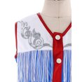 thumbnail image 6 of TiaoBug Kids Girls Western Cowgirls Outfits Cheerleading Crop Top with Metallic Shorts Set for Stage Performance Navy Blue 12, 6 of 7