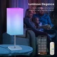 thumbnail image 5 of Smart Table Lamp for Bedroom with RGB Colorful changing APP Control & Music Sync Timer, 5 of 8
