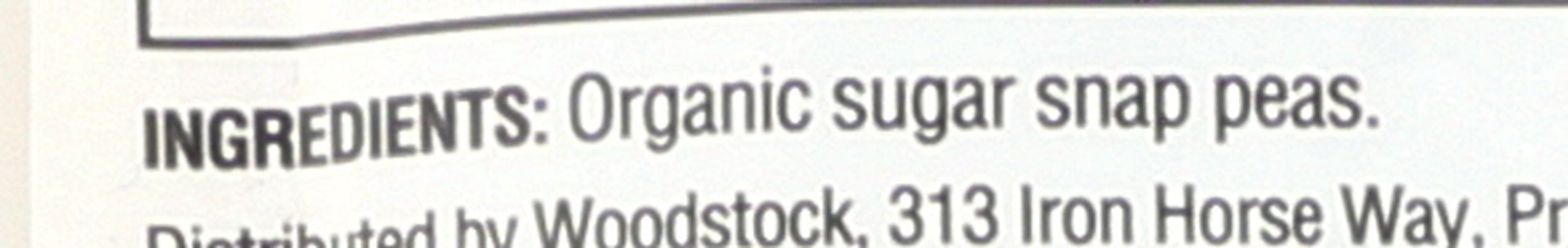 Woodstock Farms Organic Sugar Snap Pea, 10 Ounce -- 12 per Case.