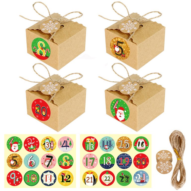 24 Empty Advent Calendar Boxes to Fill Christmas Advent Advent Calendar  2022 for Adults Kids Countdown to Christmas Gift Box Party Favor Box -  Walmart.com