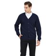 thumbnail image 7 of Toptie 2 Pack Window Clerk Sweater Cardigan For Men, Work Uniform Cotton V-Neck Sweater Cardigan-Black Navy-L, 7 of 7