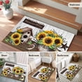 thumbnail image 6 of Rectangle Area Rug 2x3ft,Rustic Retro Wood Plank Bird Washable Carpet Non-Slip Runner Accent Rugs Indoor Floor Mat for Bedroom Living Room Decor,Country Bird Sunflower Pine Cone, 6 of 9
