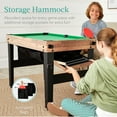 thumbnail image 4 of Best Choice Products 13-in-1 Combo Game Table Set w/ Ping Pong, Foosball, Basketball, Hockey, Archery - Natural, 4 of 10