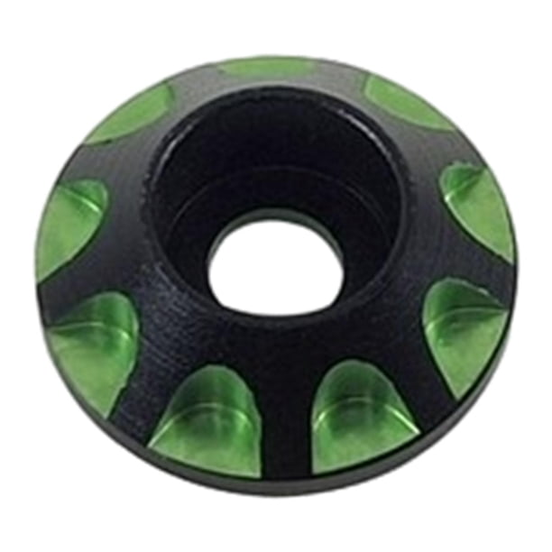 Junta decorativa M3, espaciador de bicicleta, aleación de aluminio duradera colorida, espaciador de de bicicleta de montaña, junta de cabeza verde
