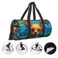 thumbnail image 3 of Sikiie Colorful Textured Chihuahua Duffel Bag, Travel Bag, Sports Gym Bag - Ideal for Sports, Gym, Overnight Stays, 3 of 6
