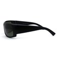thumbnail image 4 of Mens Classic 90s Thick Temple Rectangular Biker Sunglasses Matte Black Green, 4 of 4