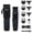 Black, variant on Red by Kiss Cordless Clipper & Trimmer Combo Set for Hair & Beard Grooming, Professional Fade Clipper with Precision T-Blade Trimmer, Rechargeable Haircut Kit for Home & Barber Use (Black)