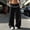 Black, variant on Baggy Sweatpants for Women Low Rise Lounge Pants with Lace Trim Foldover Waist Casual Loose Fit Y2K Vintage Streetwear Wide Leg Athletic Workout Track Pants Army Green S