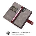 thumbnail image 6 of Mignova Premium Leather Folio Magnetic Wallet Protection Card Slot Holder Removable Back Shell Carrying Cover for Samsung Galaxy Note 10 Dark Brown, 6 of 8