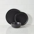 thumbnail image 2 of Stone Lain Logan 12-Piece Dinnerware Set Stoneware, Black, 2 of 6