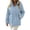 #0411-Blue, variant on Women Solid Zip Up Hooded Drawstring Waist Pocket Long Sleeve Casual Jacket Blue L Gift