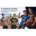 thumbnail image 7 of Men's 250th Anniversary T-Shirt USA 1776-2026 Independence Day Patriotic Graphic Tee American Flag Aircraft Print Short Sleeve Crewneck Casual Pullover Top for July 4th Parade Everyday Wear, 7 of 7