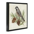 thumbnail image 3 of Stupell Industries Bird on Pine Tree Animals & Insects Painting Black Floater Framed Canvas Art Print Wall Art, 18 x 18, 3 of 9