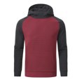 thumbnail image 2 of QPNGRP Men's Casual Pullover Lightweight Hoodie Long Sleeve Solid Waffle knitted Hooded Plus Size S-5XL, 2 of 6