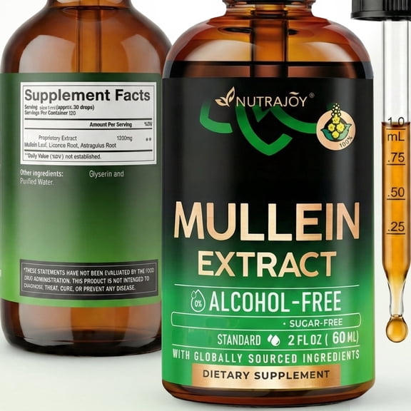 Organic Mullein Lung Cleanse Drops Respiratory Support