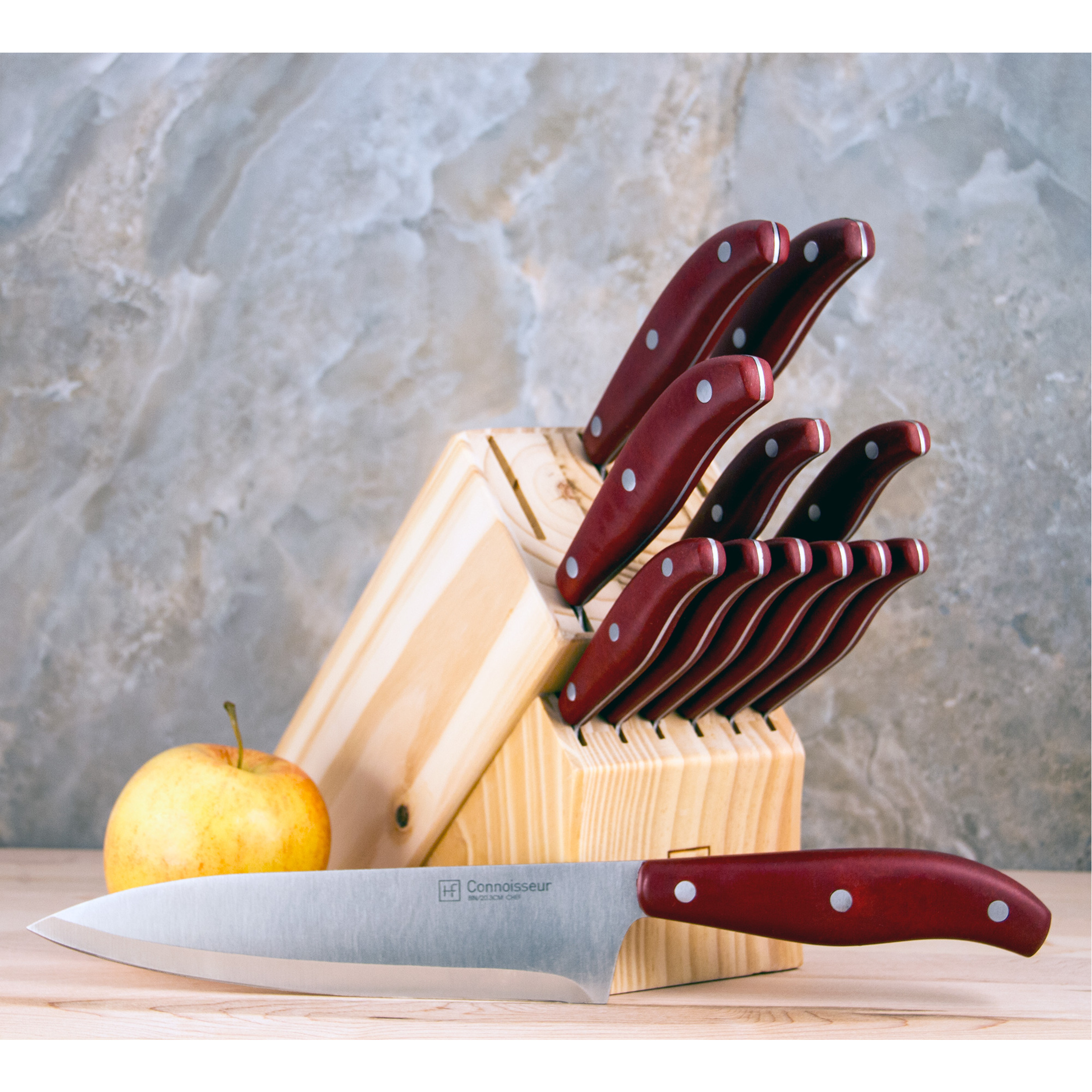 Hampton Forge – Kobe – 13 Piece Knife Block Set – Silver