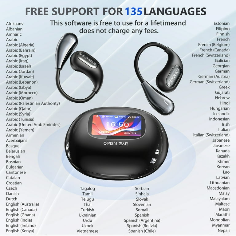 ERAZER XP7 Translation Earbuds Real Time Support 150 Language