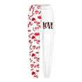 thumbnail image 4 of Rovga Women Pants Valentine's Day Love Heart Printed Bottom Sweatpants Pockets High Waist Sporty Gym Fit Jogger Trousers Female Outwear, 4 of 4
