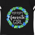 thumbnail image 4 of Inktastic Pop Pop's Favorite Girl Blue Flowers Wreath Girls Toddler T-Shirt, 4 of 5