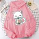 thumbnail image 3 of Sudadera con capucha de animales, zorro, gato, Boba Tea, sudadera con capucha, sudaderas con capucha Harajuku, suéteres kawaii para niños, sudaderas casuales, ropa para mujer, abrigos, 3 of 5