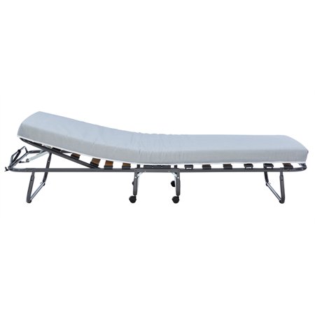 Linon Luxor Adjustable Head Folding Rollaway Bed with ...
