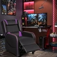 thumbnail image 2 of Giantex Recliner Chair, Massage Recliner Sofa Single Sofa Home Theater Seating Reading Chair, Purple, 2 of 7