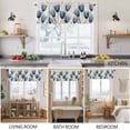 thumbnail image 5 of 2 Pack Blue Tulip Valance for Window Minimalist Modern Flower Art Linen Background Kitchen Valance Rod Pocket Short Curtain Topper Decorative Window Treatment for Living Room Bedroom 42"x12", 5 of 8