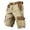 Beige, variant on Mens Elastic Waist Pants Casual Cargo Pants with Multiple Pockets Blend Straight Leg Trousers