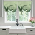 thumbnail image 4 of Palm Leaves Tropical Balloon Curtains for Windows, Bedroom Curtains 54 Inch Length, Green Botanical Summer Green Ombre Tie Up Curtains Panels Thermal Insulated Bathroom Curtains Window 42"x54", 4 of 8
