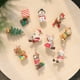 Visland Figurines de Noël Santa Elk Image Largement Appliquée Style Vintage Renne Arbre de Noël Miniatures Décor en Résine pour la Maison – image 4 sur 8