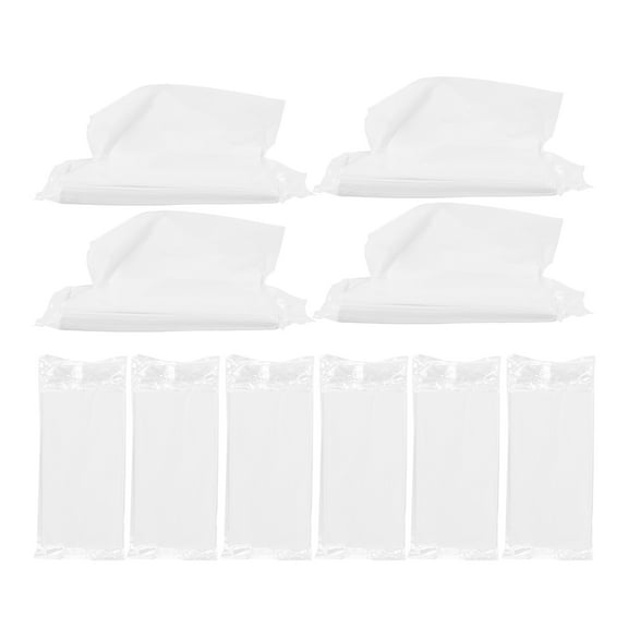DINHEAROM Car Tissue White Paper 10Pack Napkins 6.7X3.5X0.8In