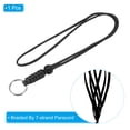 thumbnail image 3 of Uxcell 18" Paracord Lanyard Necklace Keyring Badge Holder Strap, Black, 3 of 5