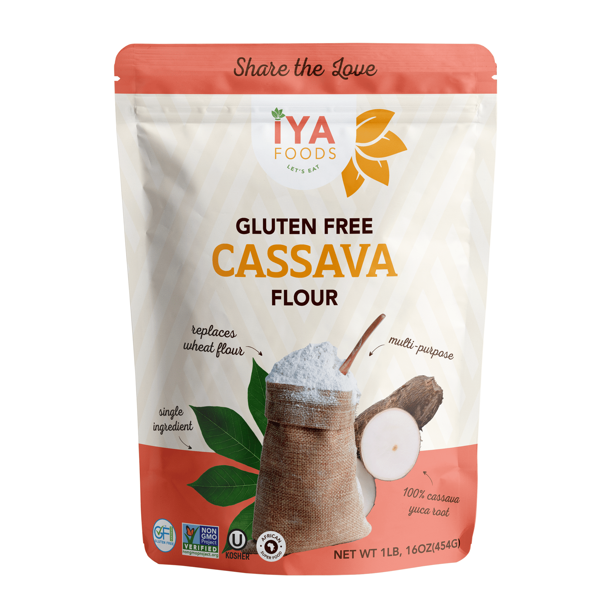 Iya Foods Cassava Flour 1 lb Pack 