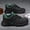 Black, variant on Men's 2026 New Dad Shoes Low-Top Lace-Up Round-Toe Casual Sneakers with Cushioned PVC Sole - - Outdoor & Winter Walking, Comfortable for Daily Wear (Solid Color) - Autumn/Winter Seasonable