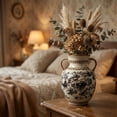 thumbnail image 3 of BUYMAX 8.4 inch Ceramic Vintage Vase, centerpiece for dining table，Unique Crackle decorative vase，pretty gray, 3 of 9