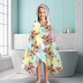 thumbnail image 6 of Colorful Highland Cow Flower Pattern Hooded Bath Towel，60"x35" for Ages 3 To 12 Kids, Quick Dry Lightweight Soft Microfiber Hood Beach Towel Cover Up for Kids, 6 of 7