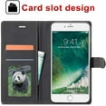 thumbnail image 2 of Case for iPhone 7 Plus iPhone 8 Plus, Vintage Wallet Folio Flip Cover Full Coverage Premium Leather Case with Magnetic Closure Kickstand Card Slots - Black, 2 of 13