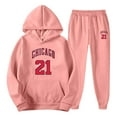 thumbnail image 4 of Track Suits for Men Set Casual Workout Hoodies and Joggers Comfy Casual Athletic Set Men's Fashion, Pink, Size XXL, 4 of 5