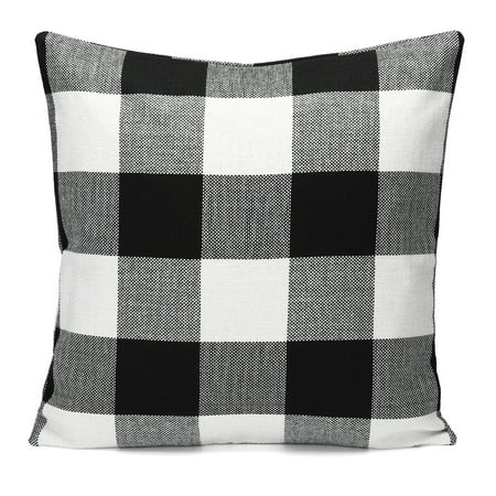 Meigar Classic Retro Plaid Decorative Throw Pillow Case Cushion