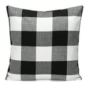 18x18 inch Retro Style Plaid Decorative Throw Pillow Case Cushion Cover Pillowslip Protector Bedroom Couch Sofa Bed Patio Chair Home Car Decor