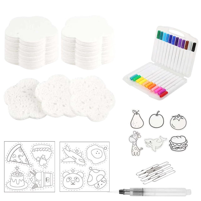 Xihbxyly Set de Pintura Hinchable, Papel de Dibujo con Textura de Espuma, Rotuladores de Colores y Acuarela, Una Experiencia Artística Mágica En Relieve, Manualidades Divertidas o Proyectos de Bricol