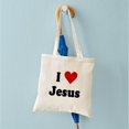 thumbnail image 4 of CafePress - I Love Jesus Tote Bag - Unisex Canvas Tote Bag, Beige, 1-Piece, 4 of 6