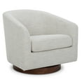 thumbnail image 4 of CHITA Swivel Accent Chair Fabric, Round Barrel Arm Chair Living Room, Ivory White, 4 of 11