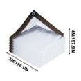 thumbnail image 2 of JWshufel Heavy Duty Transparent Tarpaulin Waterproof Windproof Plastic Rainproof Cover with Reinforced Eyelets for Greenhouse Plant Protection Home Garden Outdoor Camping Multiple Sizes Available, 2 of 4