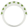 thumbnail image 5 of 1.53 ctw Wedding Band for Women - 18K White Gold Natural Peridot Stackable Eternity Ring, 5 of 6