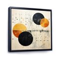 thumbnail image 2 of Designart "Minimalist Oasis Grey Orange Mid Century I" Abstract Collages Floater Framed Canvas Wall Art, 2 of 7