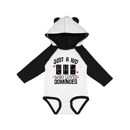 

Inktastic Just A Kid Who Loves Dominoes Gift Baby Boy or Baby Girl Long Sleeve Bodysuit