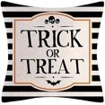 thumbnail image 5 of Juego de 4 fundas de almohada con decoraciones de Halloween, fundas de almohada decorativas con diseño de truco o trato de Happy Halloween, 18x18 pulgadas, 5 of 5